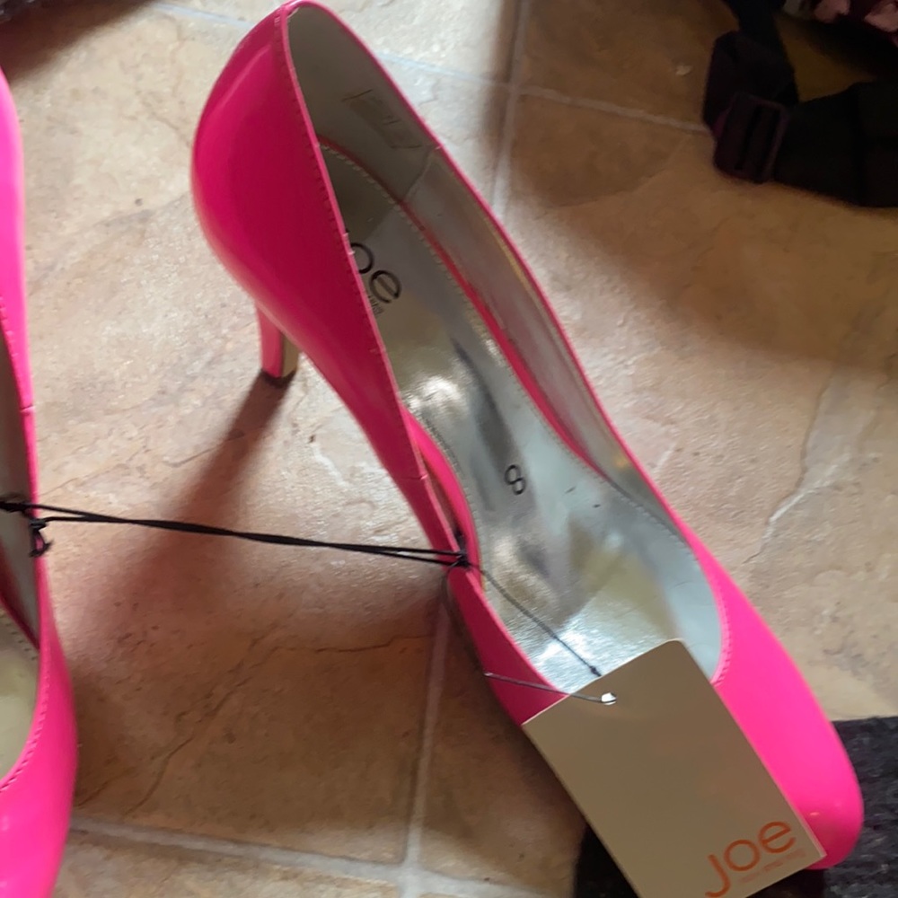 Neon pink heel
